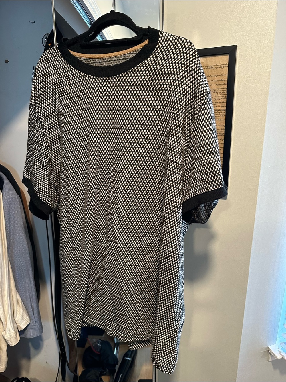 Black & White Patterned Short Sleeve Tee